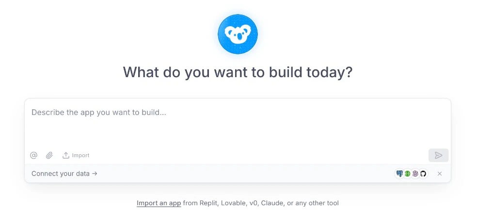 Superblocks home screen with Import option