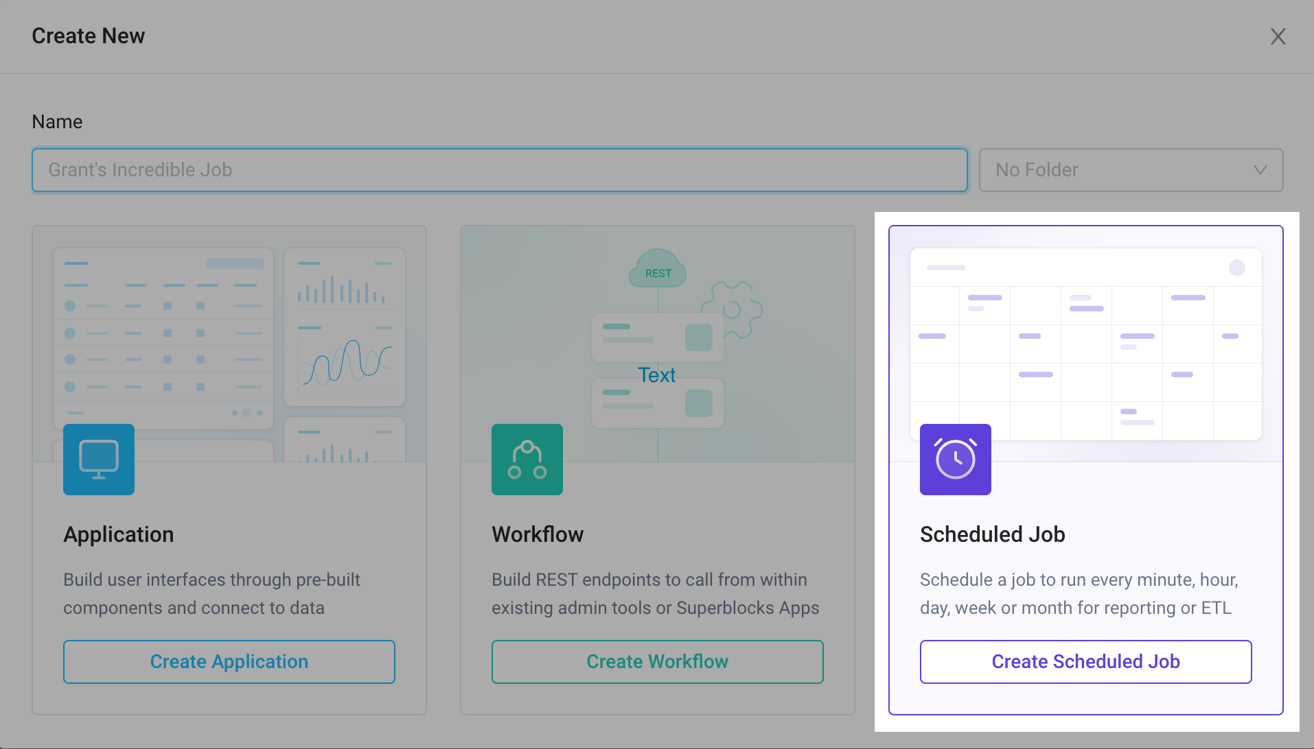 Schedule a job to run every minute, hour, day, week or month for reporting or ETL