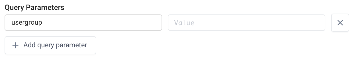 Required query parameters are automatically added to the REST form Required query parameters are automatically added to the REST form