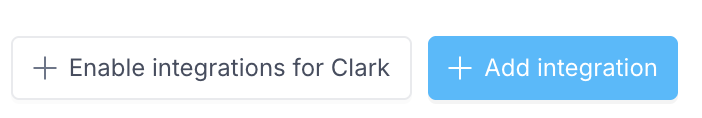 Enable integrations for Clark button