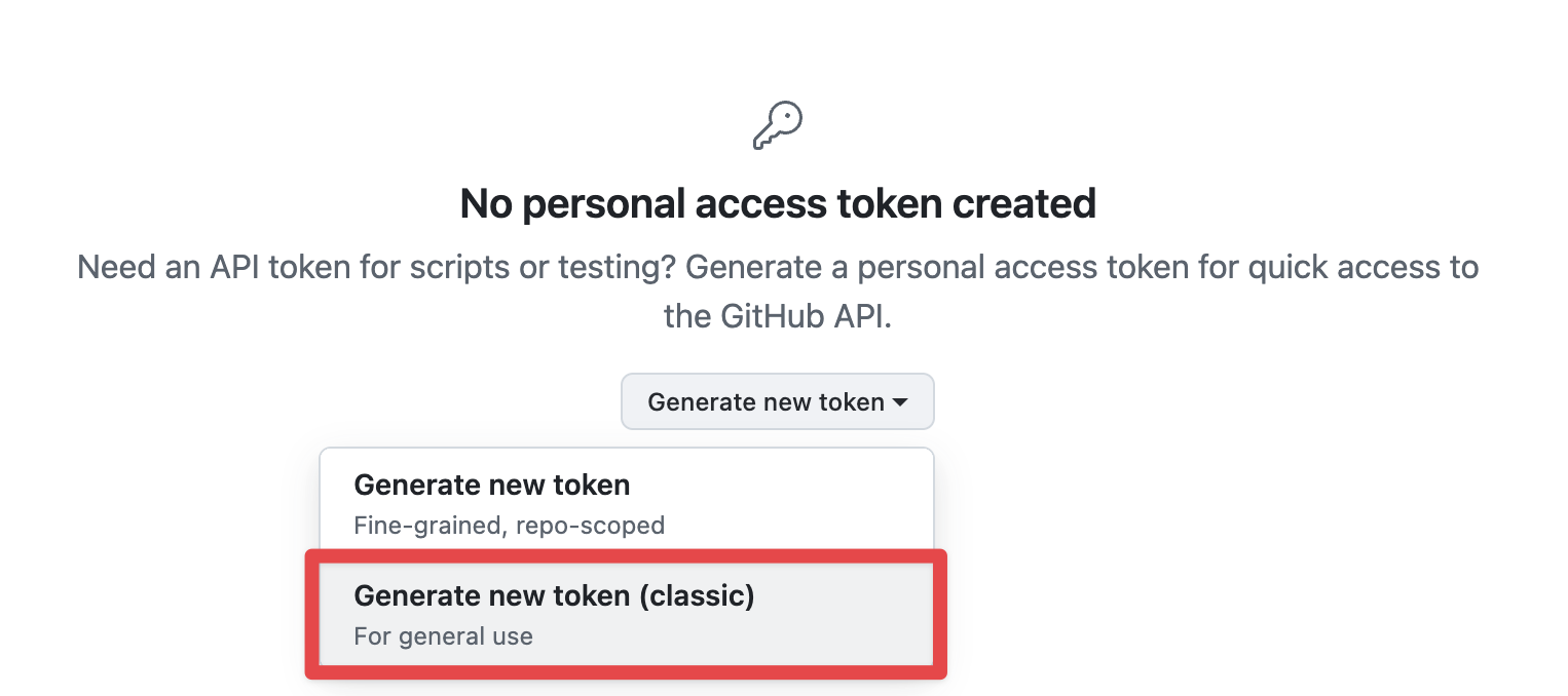 Generate new token classic