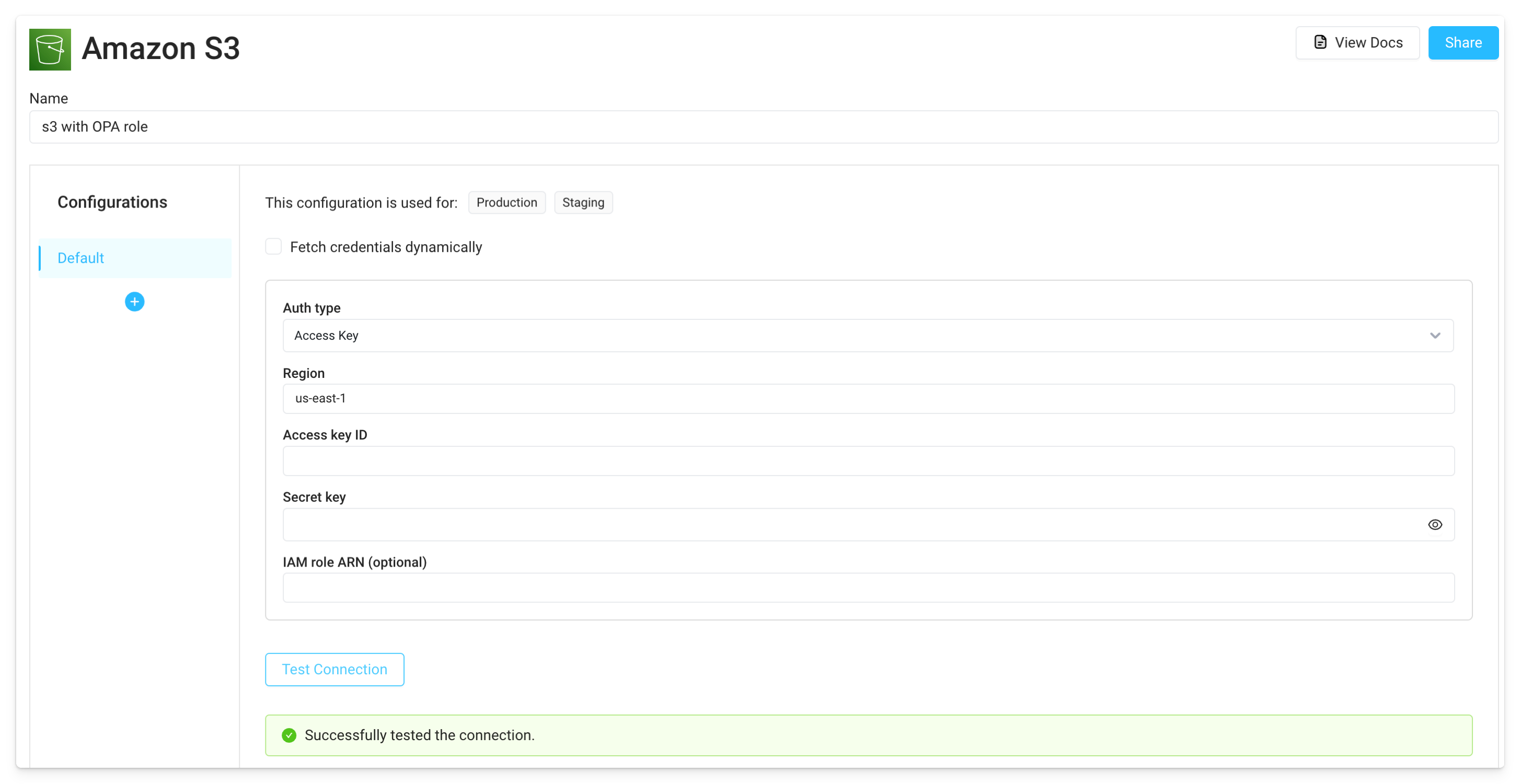 S3 integration using IAM role with data plane on ECS s3 integration using iam role with data plane on ECS