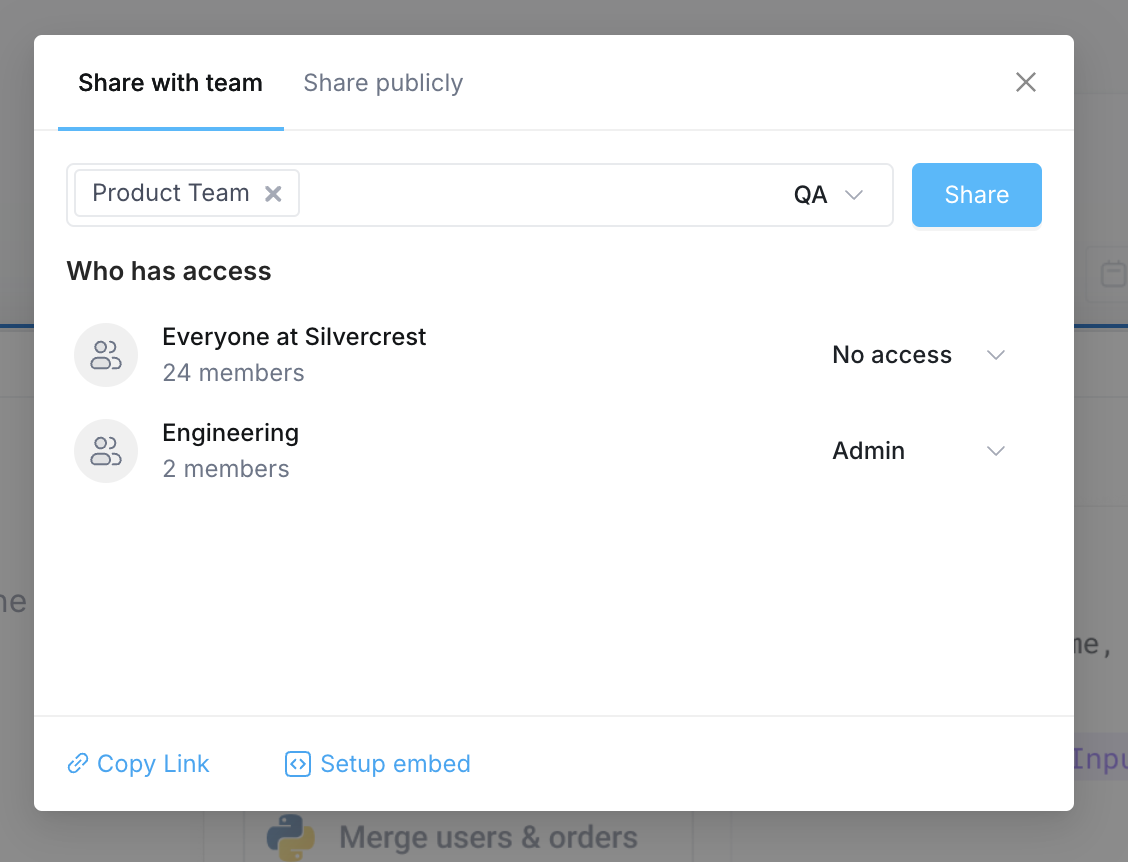 Manage access to resources - Superblocks Docs