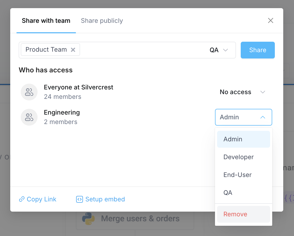Manage access to resources - Superblocks Docs