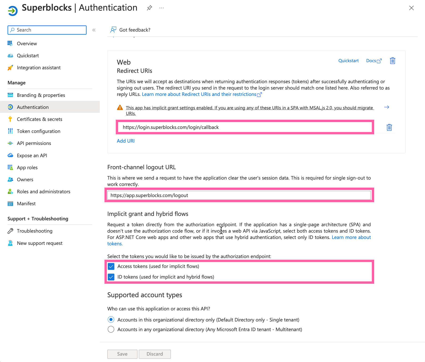 Entra ID SSO setup - Superblocks Docs