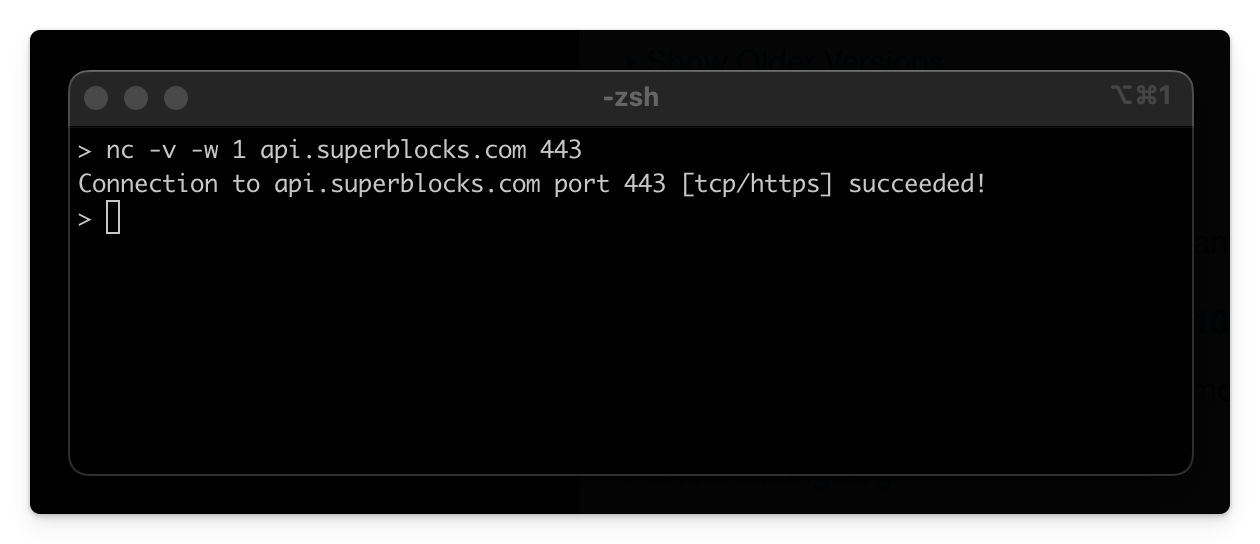 Check Superblocks can reach control plane or edge cache