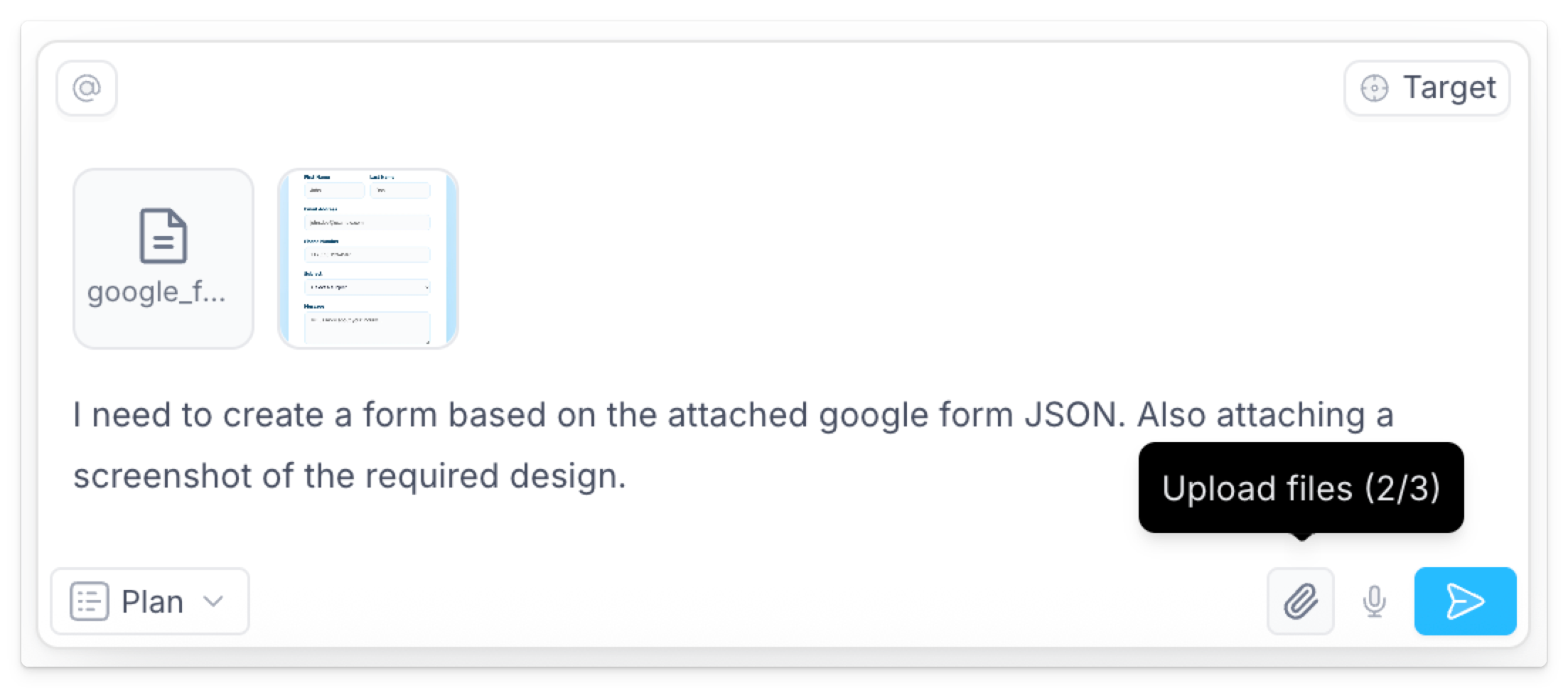 Attach files in chat
