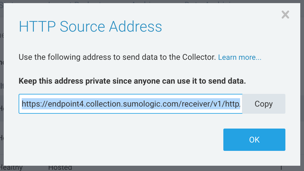 Sumo Logic HTTP Source Sumo Logic HTTP Source