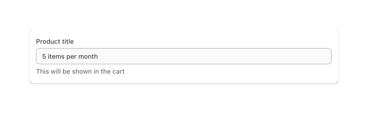 Shopify product title used as plan title in Supercycle