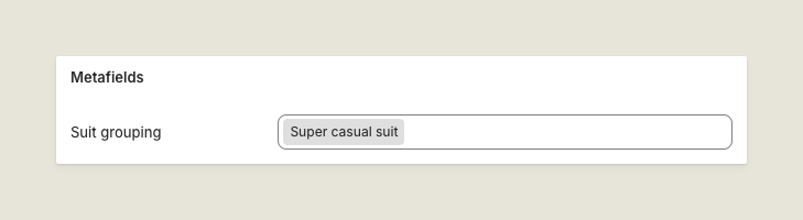 Product linked to a bundle metaobject entry
