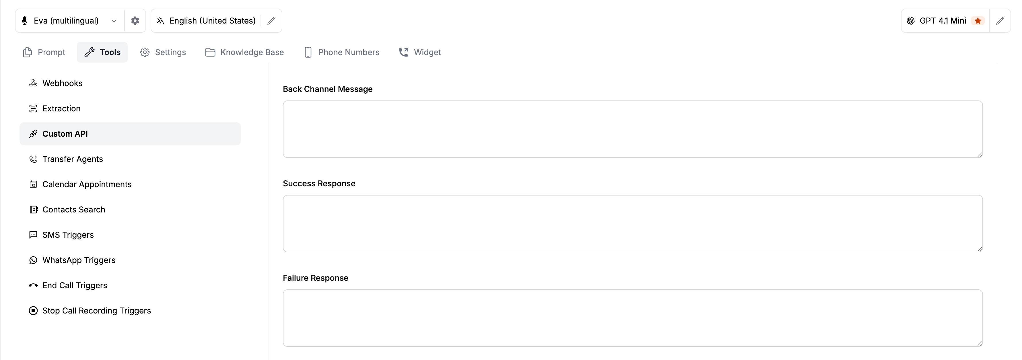 Catalyst Custom Api Trigger Messages