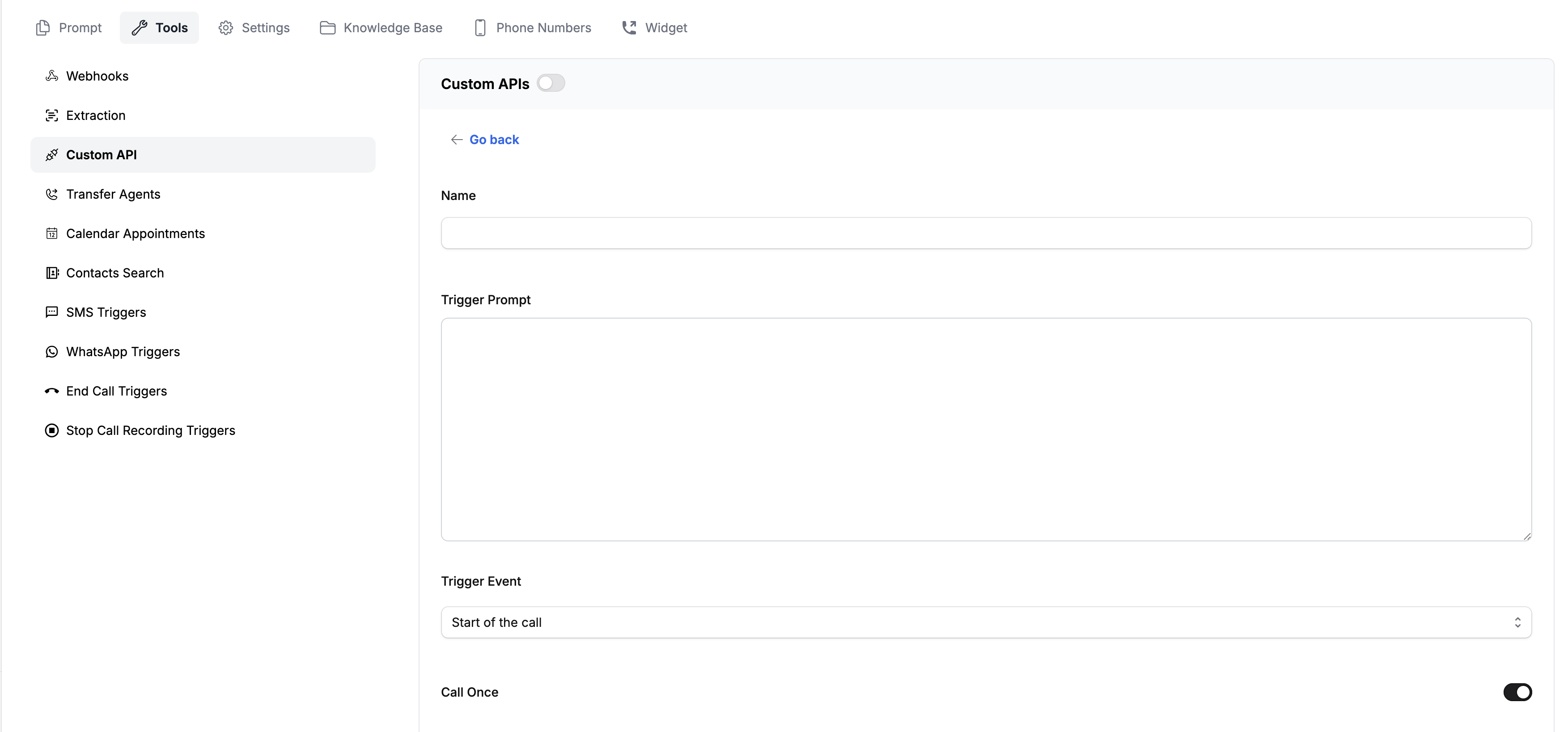 Catalyst Custom Api Trigger Prompt