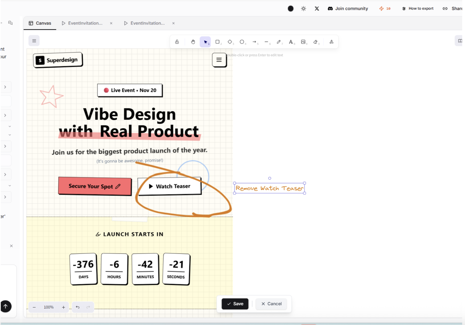 Add annotation button