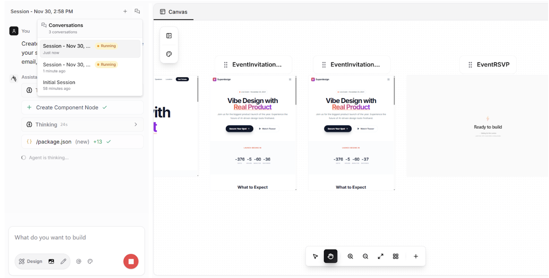 Multiple parallel conversations