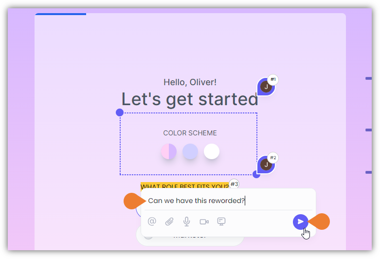 The Comment Box will appear, enter your comment or type @ to add other users