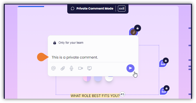 A Comment Box will appear