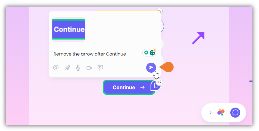 The selected file will appear in the Comment Box