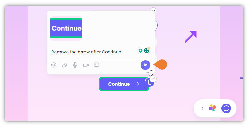 The selected file will appear in the Comment Box