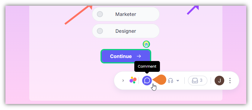 Find the Superflow Toolbar and click the Comment icon