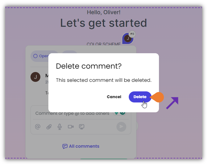 Click Delete Thread