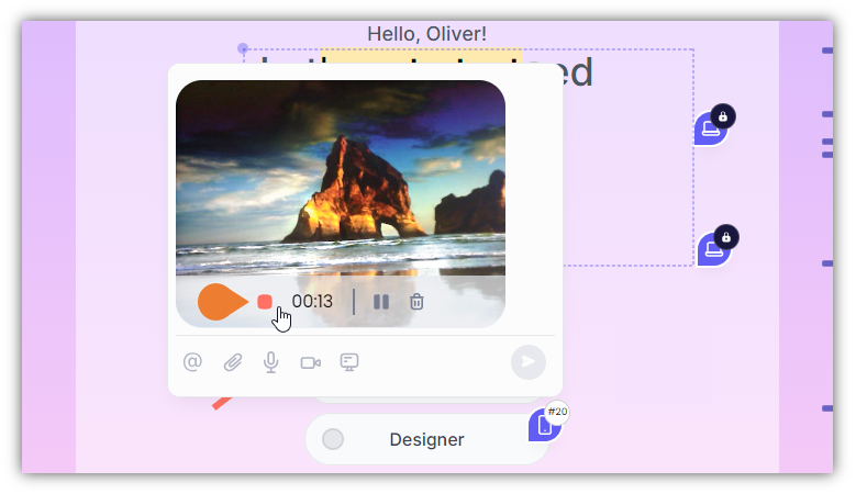 To complete your recording, click the Red Stop Recording button to stop the current recording