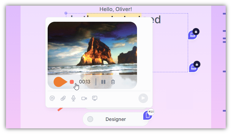 To complete your recording, click the Red Stop Recording button to stop the current recording
