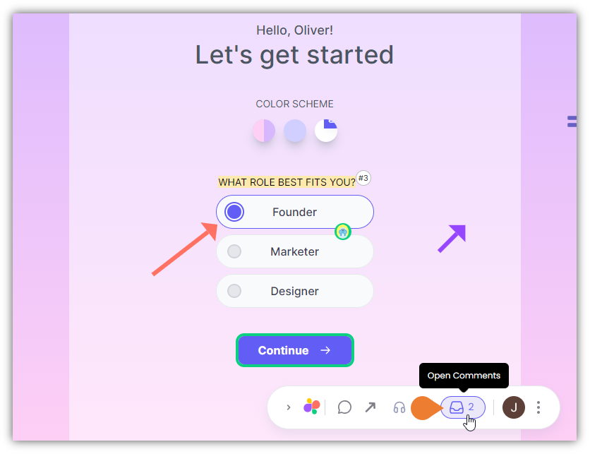 Find the Superflow Toolbar and click the Open Comments icon