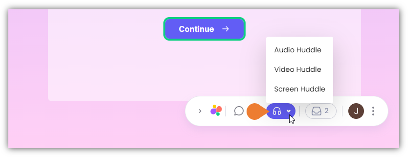 Find the Superflow Toolbar and click the Huddle icon