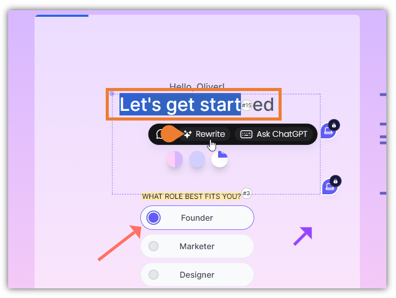 Highlight the text that you want to use the AI Co-Pilot on