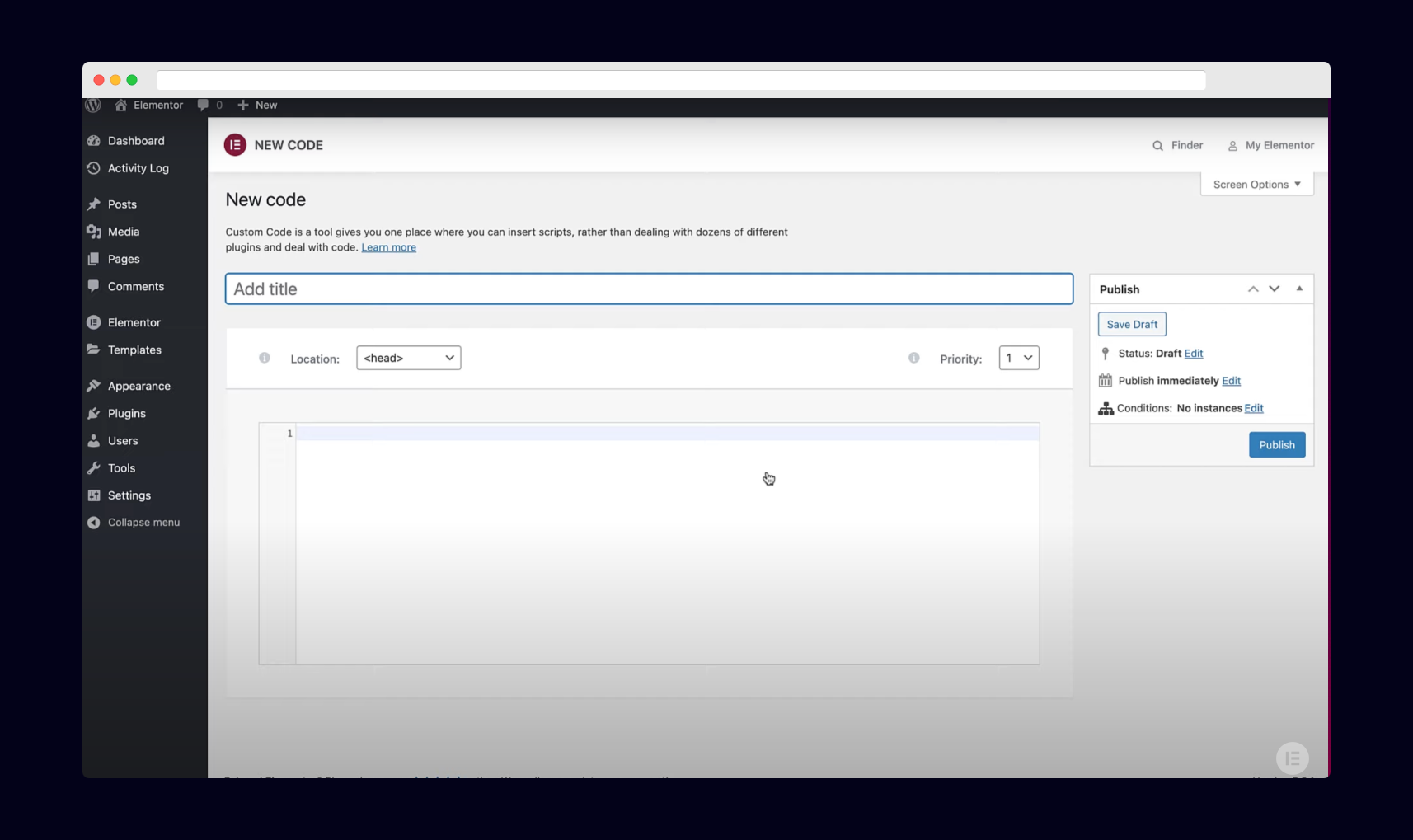 Elementor: Add Your unique Superflow Code