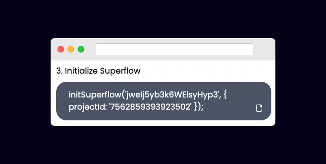 Angular: Copy your unique Superflow Code