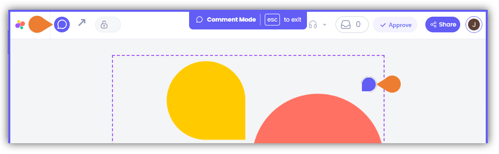 On the Superflow Toolbar, click the Comments icon to enable the Comment Mode