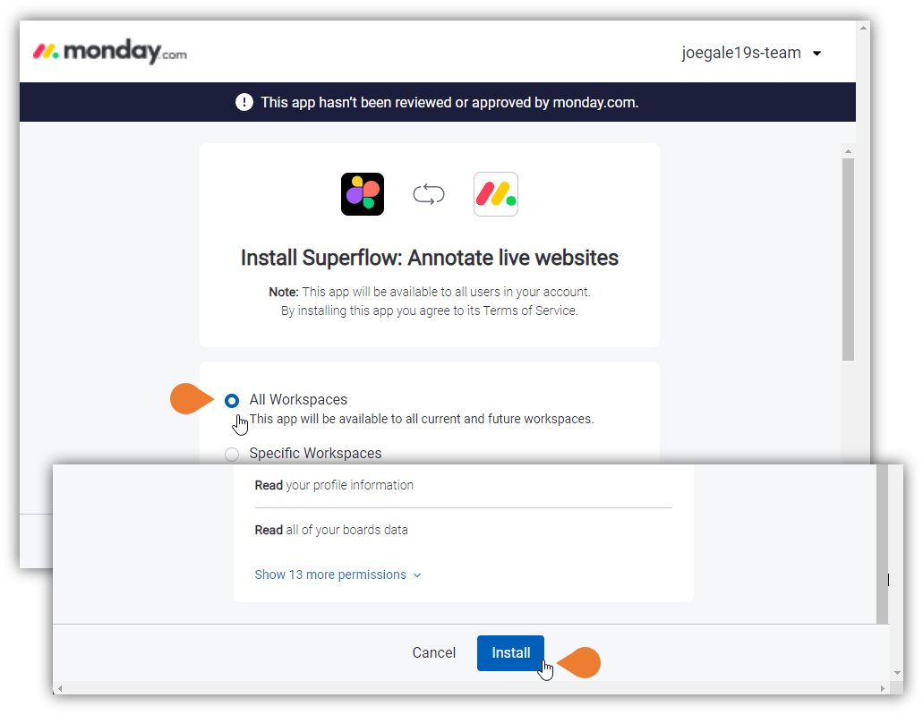 You will be directed to Monday.com’s integration page