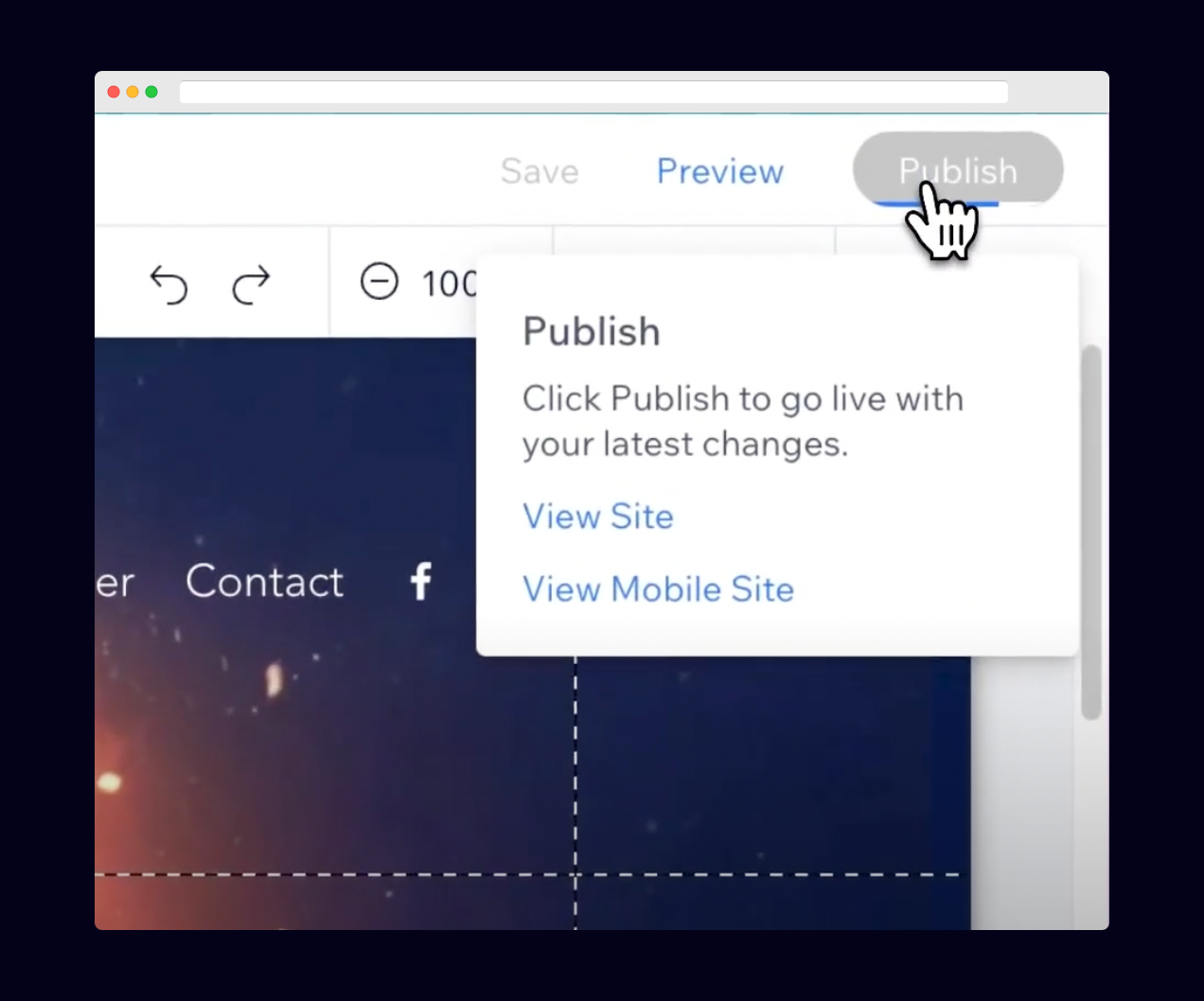 Wix: Publish your Wix site