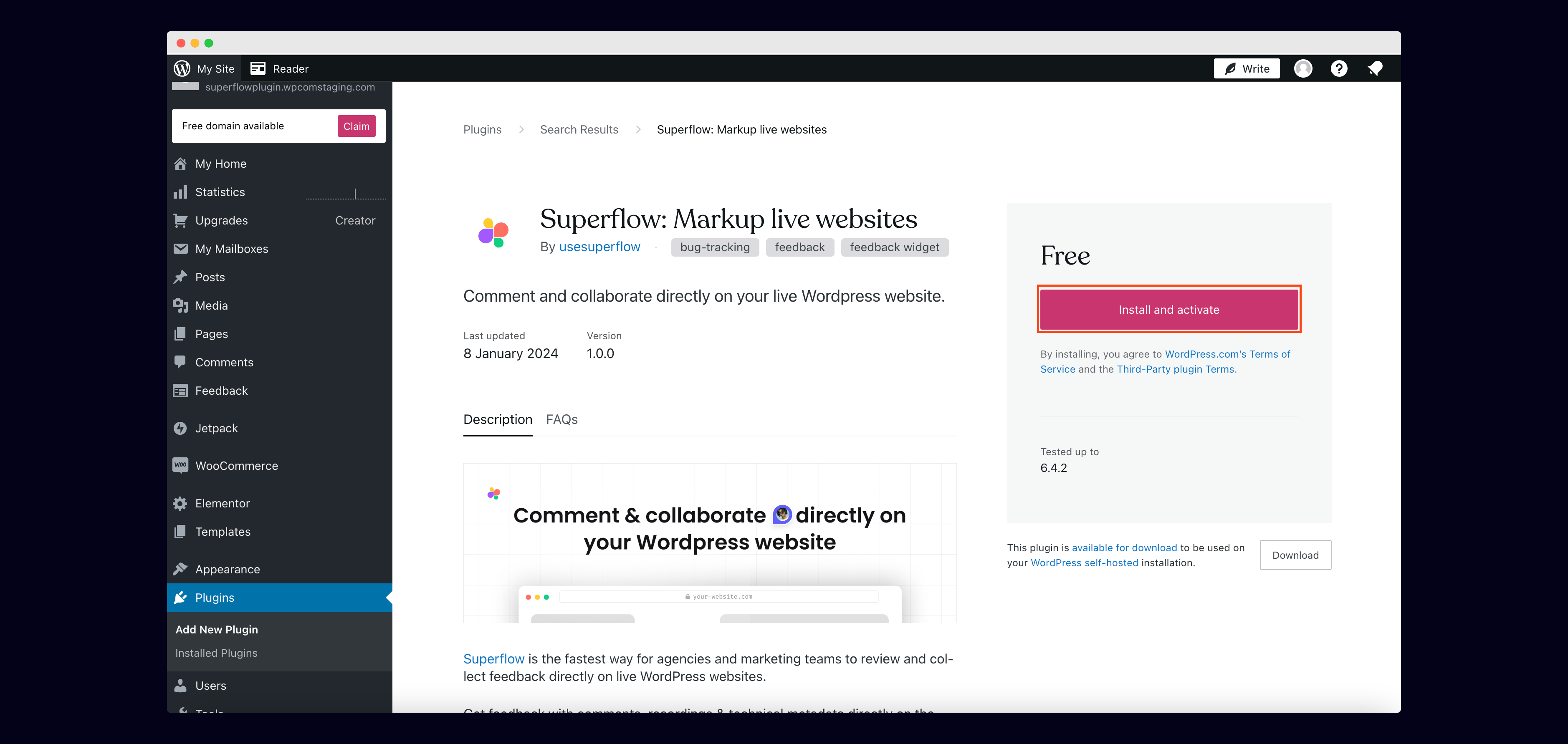 WordPress Plugin: Install the Superflow Plugin