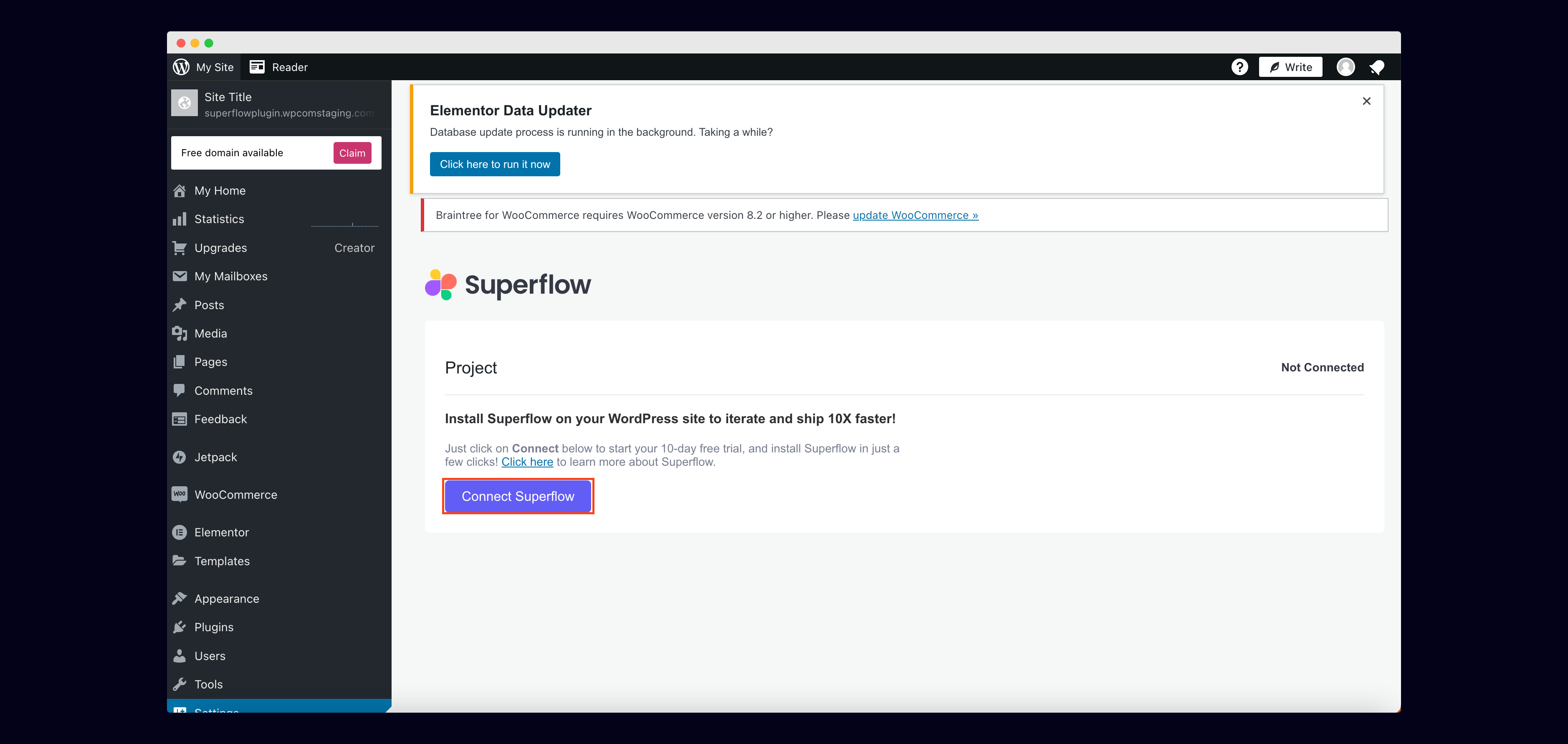 WordPress Plugin: Setup Superflow