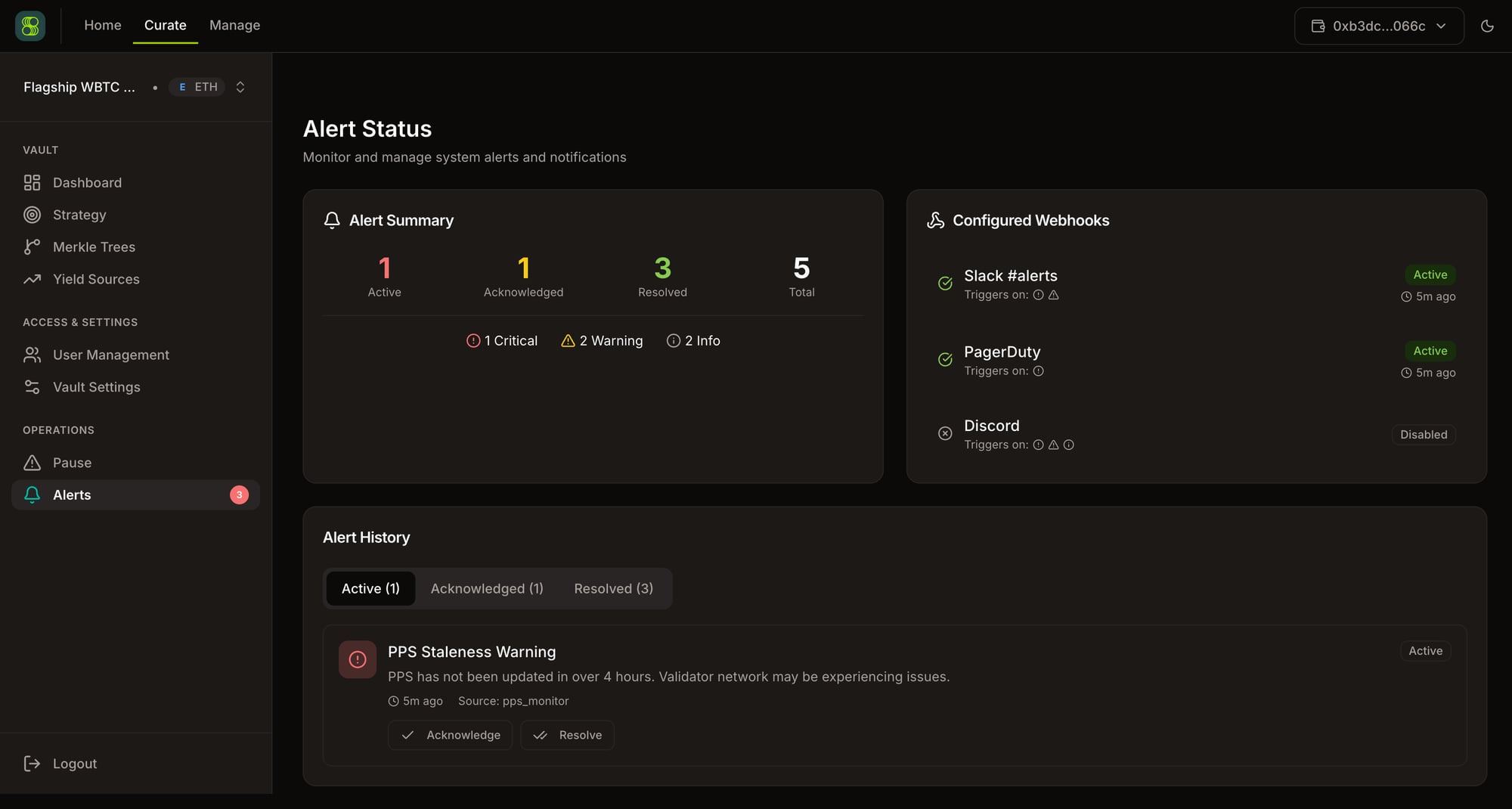 SuperformOS Alerts — notification channels and vault alert routing