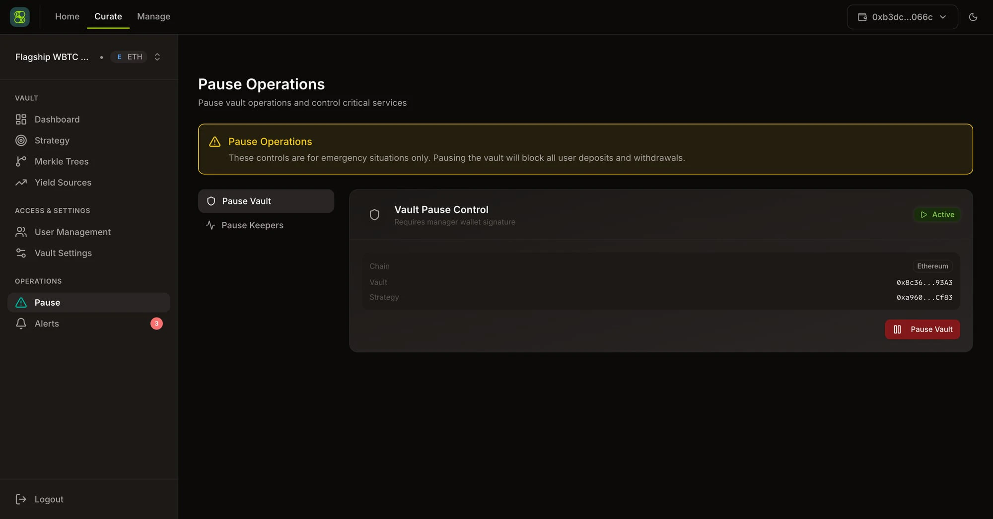 SuperformOS Pause Operations — vault pause, keeper pause, and emergency controls