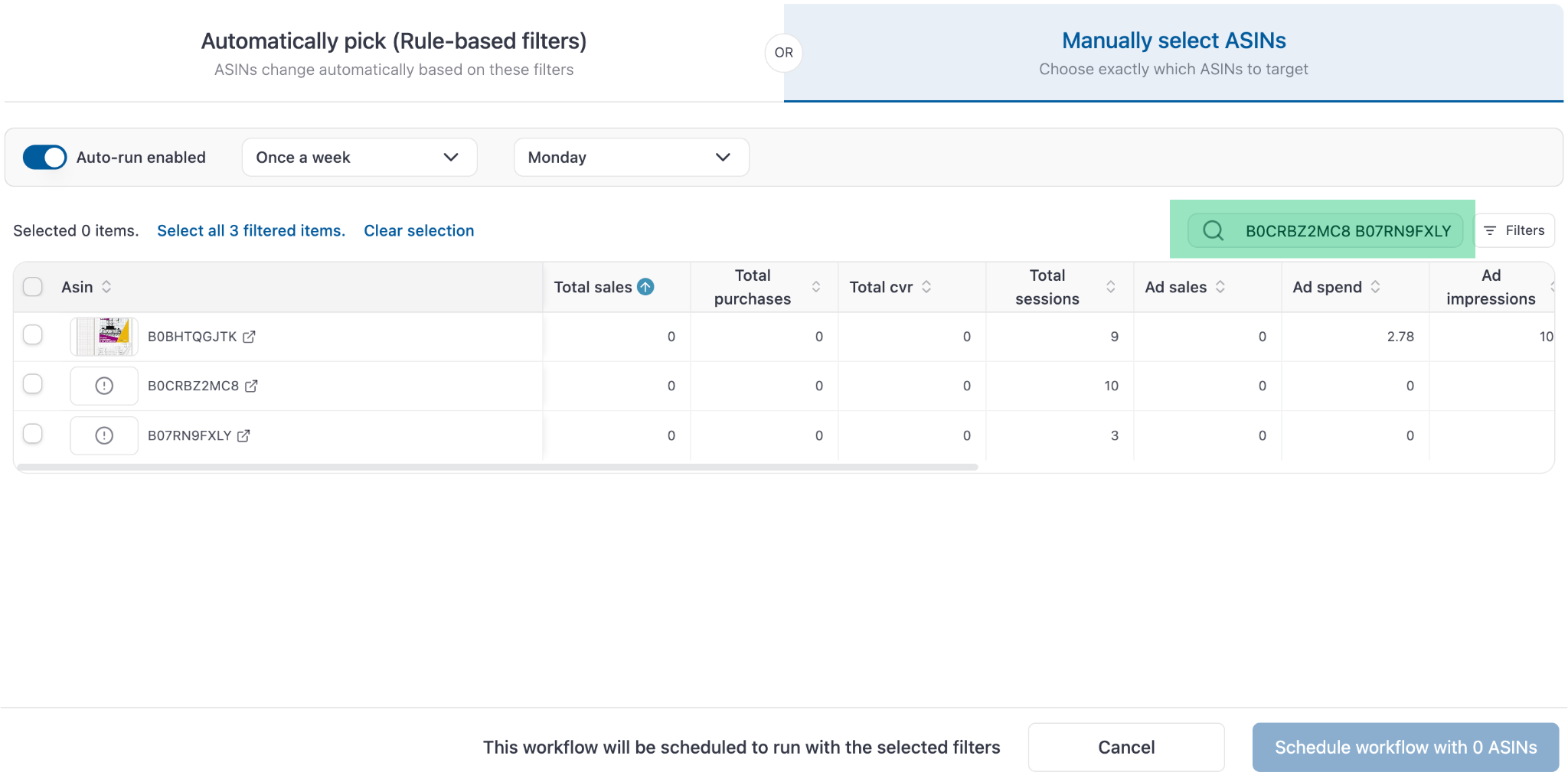 Paste ASI Nsin ASI Nselection Pn