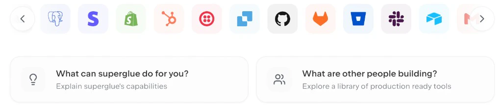 Superglue agent interface