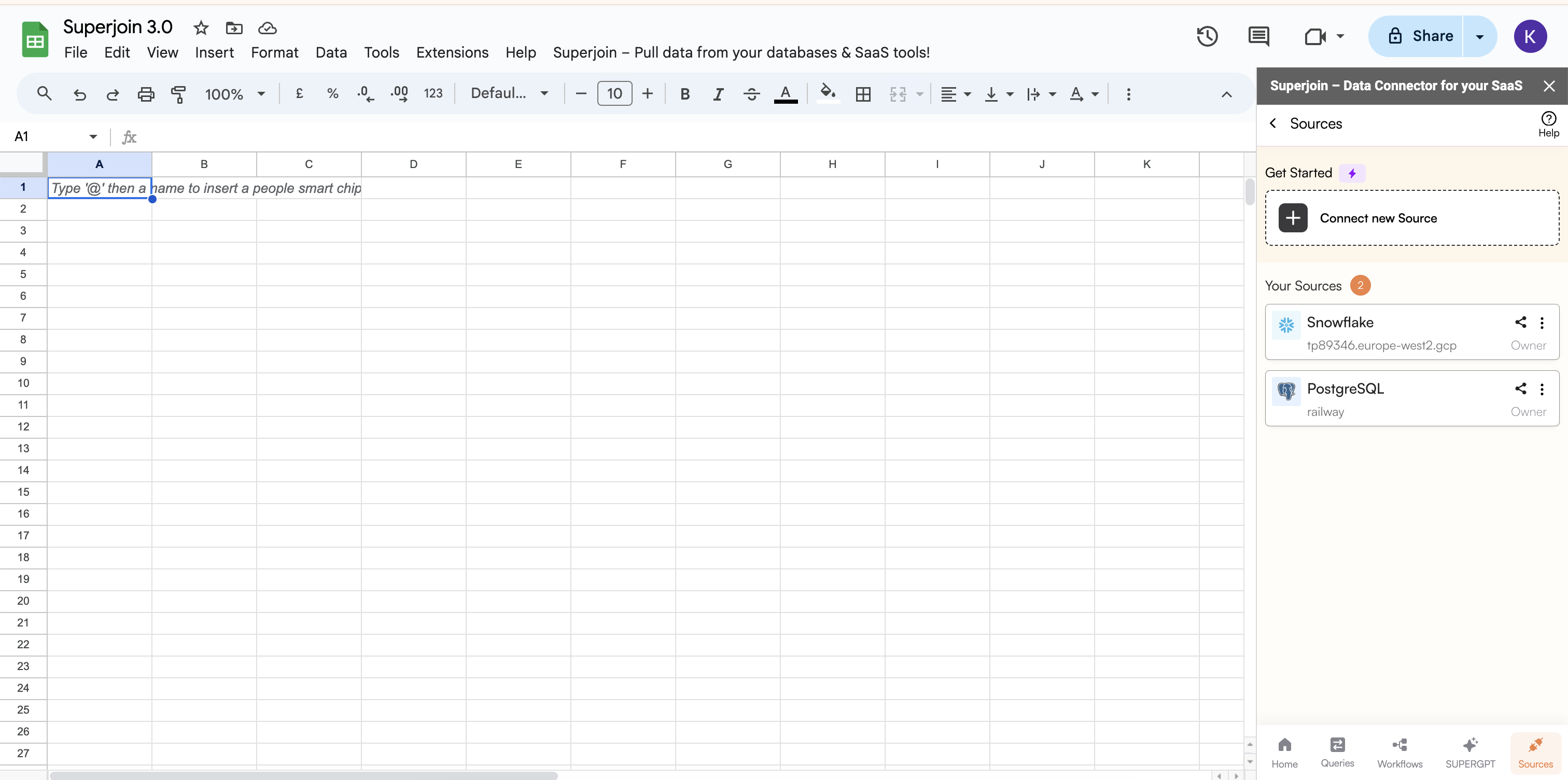 Go to sources list
