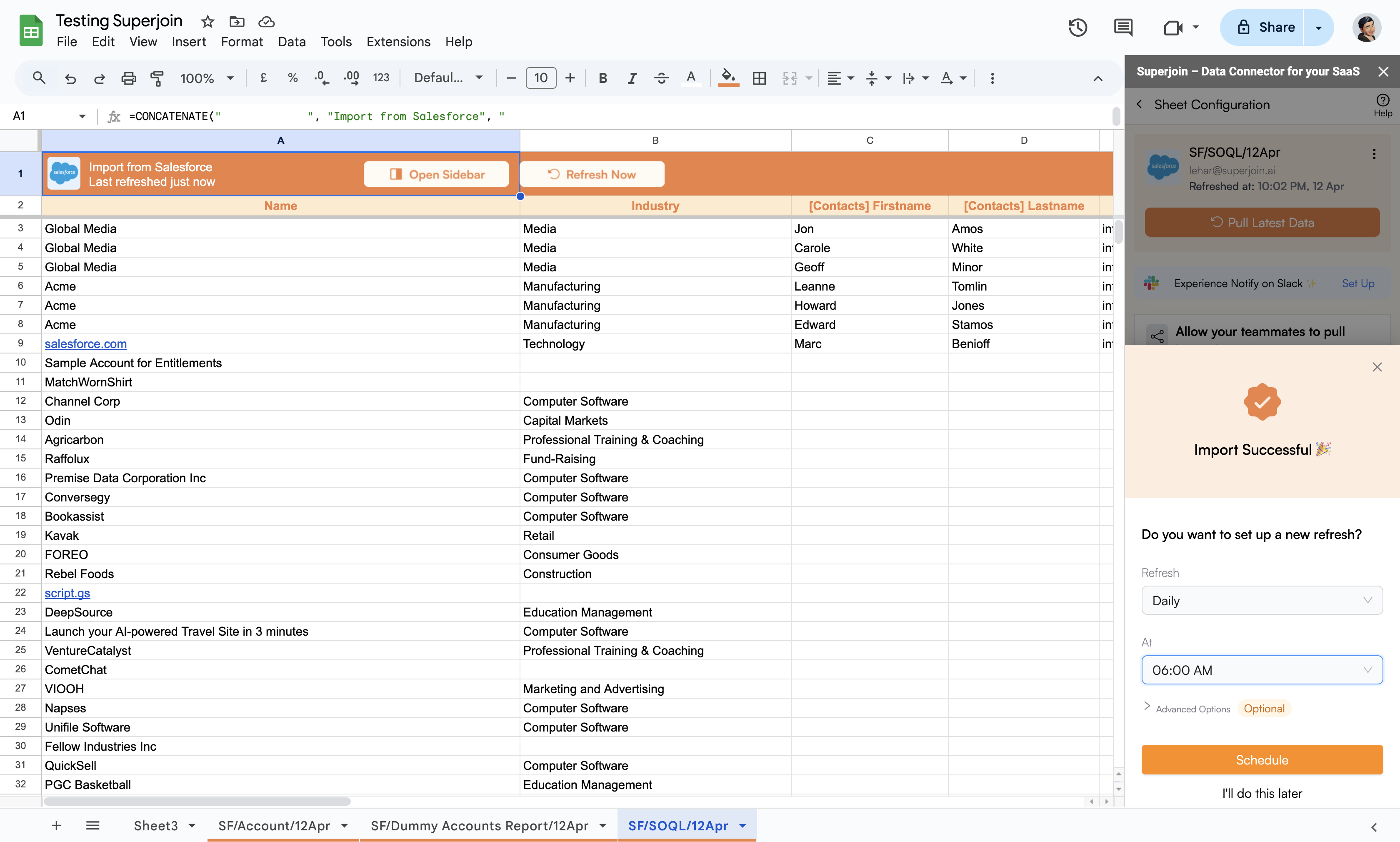 Setup an Auto-Refresh