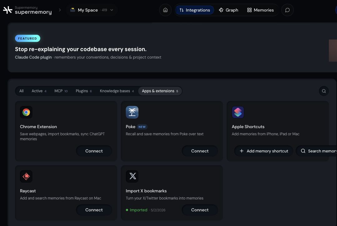 Apps and extensions integration cards