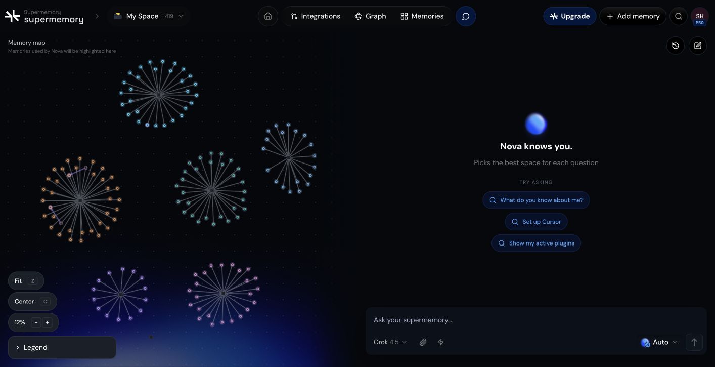 Nova chat with memory map