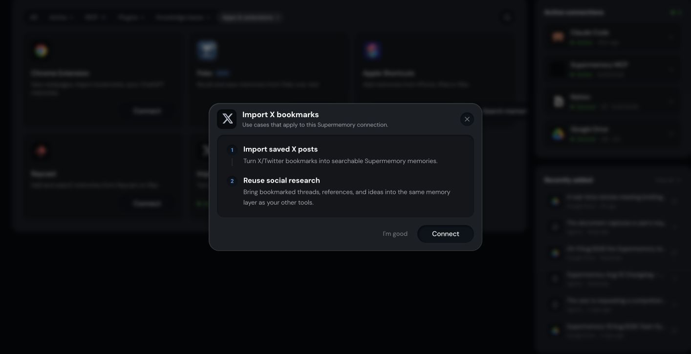 Import X bookmarks dialog