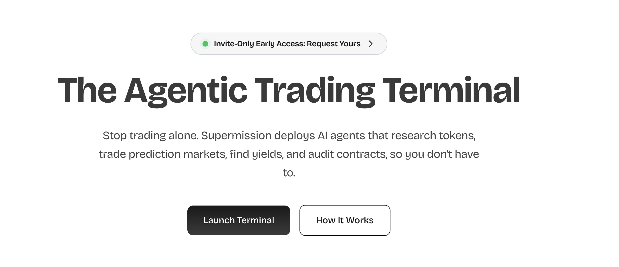 Supermission — The Agentic Trading Terminal