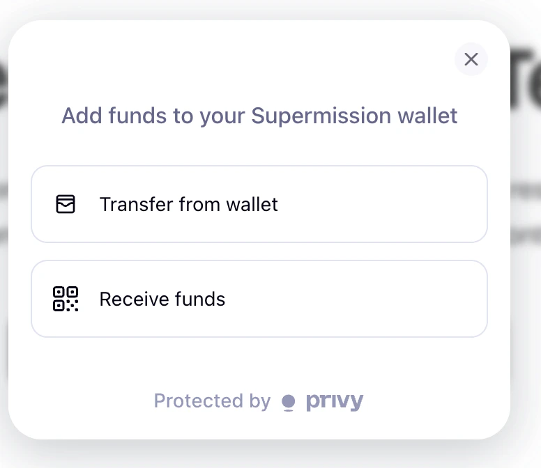 Add funds confirmation