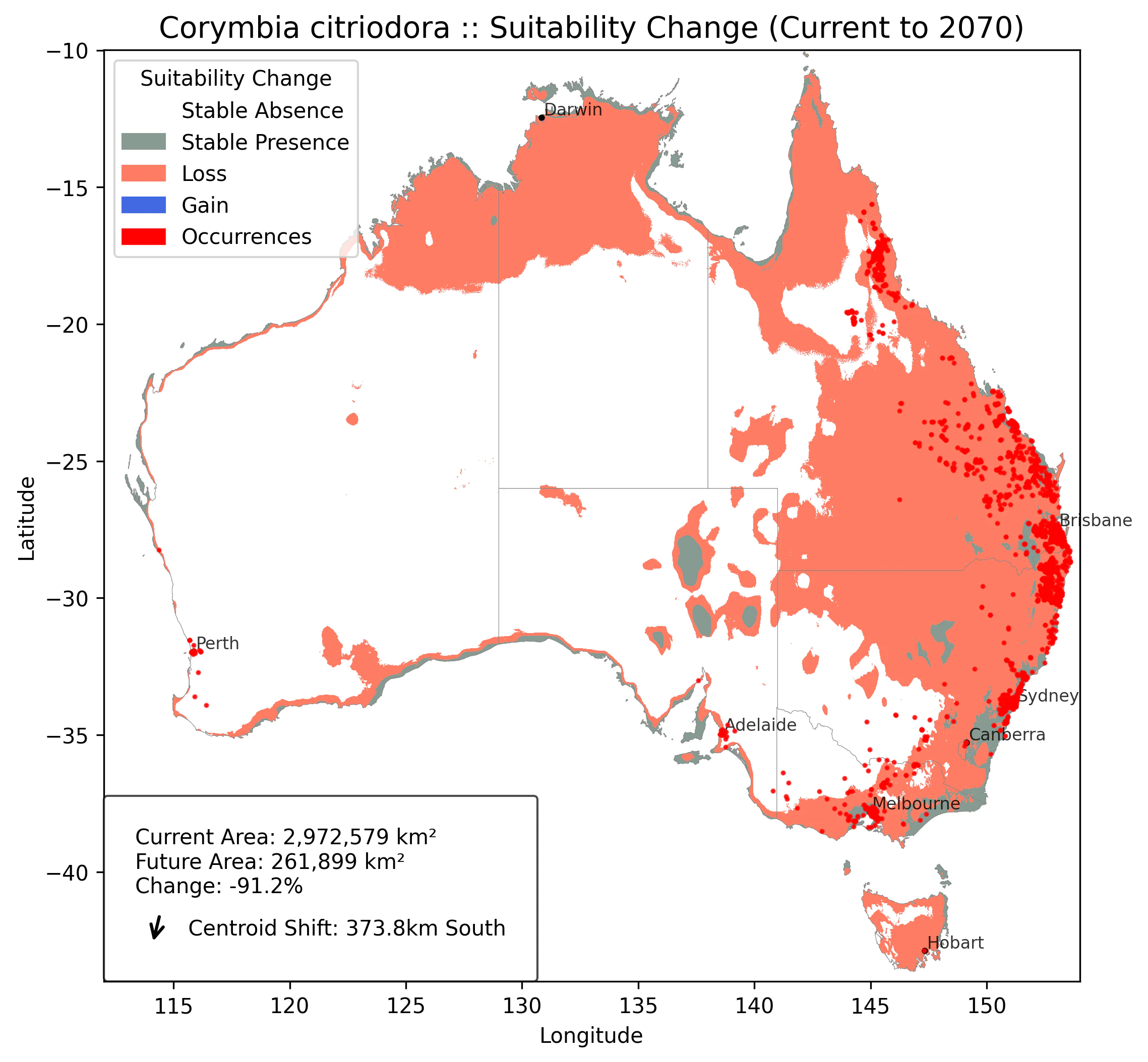 Suitability change map example