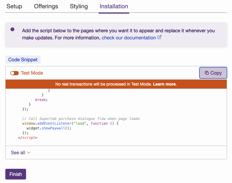 Paygate installation example