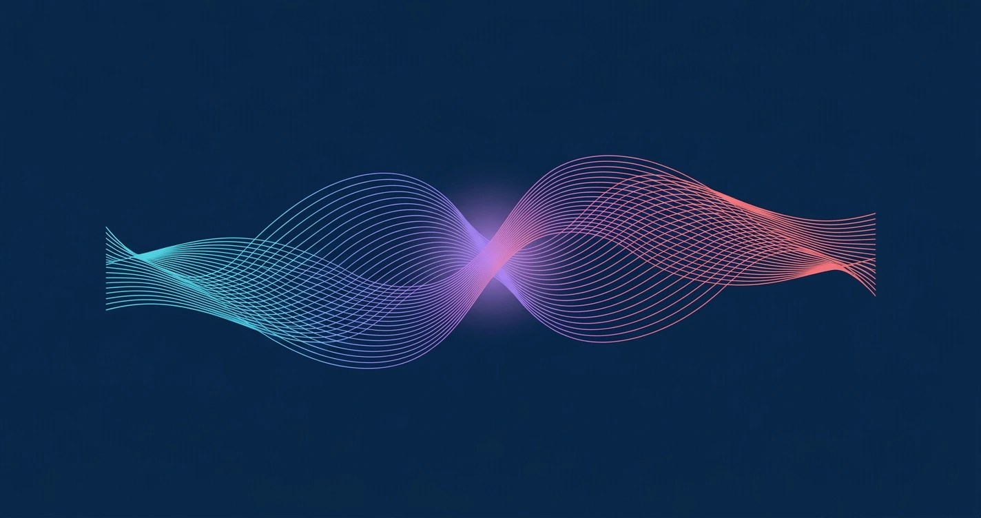 Ilustración abstracta de dos agentes colaborando